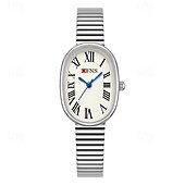 cheap Quartz Watches-Women Quartz Watch Minimalist Luxury Fashion Business Waterproof PU Leather Stainless Steel Strap Watch