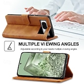levne Ostatní pouzdra-telefon Carcasă Pro Google Pixel 9 Pro Pixel 9 Pro XL Pixel 8 Pro Pixel 8 Pixel 9 Pixel 7 Pixel 7 Pro Pixel 6 Pixel 6 Pro Flip Cover se stojánkem Magnetické Slot pro kartu Retro TPU PU kůže