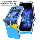 Χαμηλού Κόστους Samsung Θήκη-τηλέφωνο tok Για Samsung Galaxy Z Flip 6 Z Flip 5 Z Flip 4 Z Flip 3 Πίσω Κάλυμμα Υποδοχή κάρτας Δαχτυλίδι πόρπη Ανθεκτική σε πτώσεις Ρετρό TPU PU δέρμα
