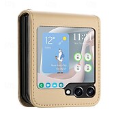 cheap Samsung Cases-Phone Case For Samsung Galaxy Z Flip 6 Z Flip 5 Z Flip 4 Z Flip 3 Back Cover Shockproof Retro TPU PU Leather