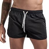 olcso Férfi úszónadrág-Férfi Fürdőnadrág Úszónadrágok Deszkás short Fürdőruha Zsinór Úszás Szörfözés Tengerpart Vízi sportok Egyszínű Nyár Tavasz