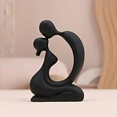 abordables Statues-Statue de couple en résine s&#039;embrassant, artisanat artistique pour la décoration de la maison, du salon, du bureau, du café, polyvalente pour l&#039;intérieur &amp;ornement d&#039;entrée de table d&#039;extérieur pour
