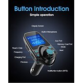 preiswerte Bluetooth Auto Kit/Freisprechanlage-FM-Transmitter, AUX-Audio-Stereo-Empfänger, MP3-Player fürs Auto, Dual-USB-Autoladegerät, Freisprecheinrichtung, Bluetooth 5.0, Auto-Kit
