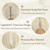 economico Parrucche trendy sintetiche-parrucca lunga ondulata parrucche lunghe per donne riga in mezzo capelli sintetici dall&#039;aspetto naturale parrucche daenerys parrucche cosplay coustume