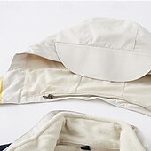 abordables Softshell, polares y chaquetas de montaña-Hombre Chaqueta Softshell Chaqueta para senderismo Invierno Al aire libre Bloque de color Mantiene abrigado Resistente al Viento Resistente al Agua Chaquetas 3-en-1 Chaqueta cortavientos Viaje Negro