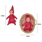voordelige Poppen-waldorf pop accessoires handgemaakte zachte slapende pop set meisje begeleidende lappenpoppen verjaardagscadeau gebreide pop schattige meisjes pluche pop knuffel gepersonaliseerde geweven poppenset
