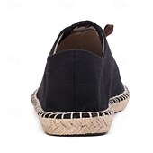 Χαμηλού Κόστους Ανδρικά Sneakers-ανδρικά casual αθλητικά παπούτσια εσπαντρίγιας, ελαφριά παπούτσια με κορδόνια με σόλα από γιούτα, κομψά καλοκαιρινά παπούτσια για καθημερινή χρήση και υπαίθριες δραστηριότητες