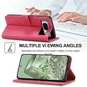 levne Ostatní pouzdra-telefon Carcasă Pro Google Pixel 9 Pro Pixel 9 Pro XL Pixel 8 Pro Pixel 8 Pixel 9 Pixel 7 Pixel 7 Pro Pixel 6 Pixel 6 Pro Flip Cover se stojánkem Magnetické Slot pro kartu Retro TPU PU kůže