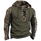abordables sweats à capuche zippés pour hommes-Homme camouflage Camouflage Sweats à Capuche Sweat à capuche Sweat à capuche Capuche Mode 3D effet Noir Marron Cordon Automne Hiver Designer