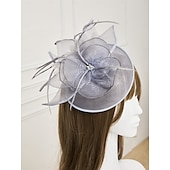 economico Fascinator-Fascinatori in Rete di Piume Cappelli Kentucky Copricapo con Cappello di Piume Fiore 1 PC Matrimonio Corsa di Cavalli Giornata Delle Donne Melbourne Cup Copricapo per impressionare Abito da corsa