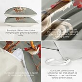 economico 100% cotone-set copripiumino con stampa divertente di gallo, 100% cotone, tessuto morbido e traspirante, include copripiumino e federe, ipoallergenico e delicato sulla pelle, lavabile in lavatrice, resistente, confortevole