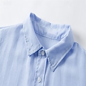 preiswerte Button-Down-Hemden für Herren-Herren Hemd Oberhemd Knopfhemd Glatt Hochzeit Party Schwarz Weiß Rosa Marineblau Langarm Kargen Frühling &amp; Herbst Bekleidung Tasche