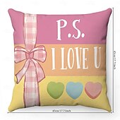 abordables Housse de coussin de vacances-Housse de coussin décorative en forme de cœur de mariage 1PC Housse de coussin carrée douce Housse de coussin pour chambre salon canapé fauteuil