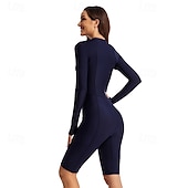 olcso Kiütés őrök-Női Kiütésőr Női szörfruházat UV Napvédelem UPF50+ Könnyű Hosszú ujj Spandex Testhezálló Fürdőruha Cipzár Úszás Szörfözés Tengerpart Vízi sportok Egyszínű Nyár Tavasz Ősz