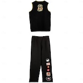 cheap Boys&#039; Costumes-Cobra Kai Karate Kid Outfits Masquerade Men&#039;s Women&#039;s Boys Movie Cosplay Sports Cosplay Black Top Pants Waist Belt Carnival Children&#039;s Day Masquerade Girls&#039; World Book Day Costumes