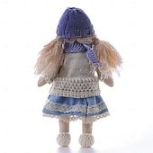 preiswerte Puppen-Waldorfpuppe mit Baumwollkörper, Künstlerpuppe, handgefertigte Mini-Anziehpuppe zum Selbermachen (Zubehör Bär nicht im Lieferumfang enthalten) für Weihnachtsgeschenke
