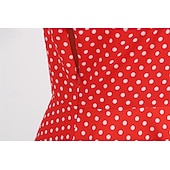 economico Vestiti-Elegante Classico Anni 1950 Vestito A Pois Linea ad A Costume Per donna San Valentino Evento / Festa Data Tè Adulti Vestito Primavera &amp; Estate