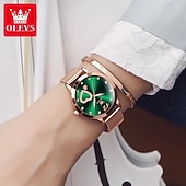 Χαμηλού Κόστους Ρολόγια Quartz-OLEVS Γυναικεία Χαλαζίας Μοντέρνα Καθημερινό Ρολόι Ρολόι Καρπού Φωτίζει ΑΔΙΑΒΡΟΧΟ Διακοσμητικό Ανοξείδωτο Ατσάλι Παρακολουθήστε