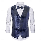 levne Blazery a vesta-Retro Řvoucí 20s 20. léta 20. století Kamizelka Vesta Motýlek Velký Gatsby Gentleman Flitry Retro Pánské Vánoce předvečer Všech svatých Karneval Výkon loučení se svobodou nevěsty Festival Dospělé