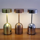 economico Lampade da tavolo-lampada da scrivania a led in ferro ricaricabile con usb &amp;regolazione tricolore per impieghi gravosi per bar ristorante