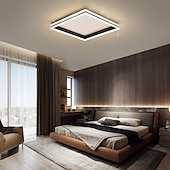 baratos Luzes de teto reguláveis-Lâmpada de teto quadrada led com escurecimento contínuo cor da luz luz de teto comutável 50cm 110-240v