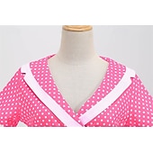 economico Vestiti-Elegante Classico Anni 1950 Vestito A Pois Linea ad A Costume Per donna San Valentino Evento / Festa Data Tè Adulti Vestito Primavera &amp; Estate