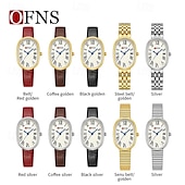 cheap Quartz Watches-Women Quartz Watch Minimalist Luxury Fashion Business Waterproof PU Leather Stainless Steel Strap Watch
