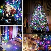 abordables Guirlandes lumineuses USB-Guirlande lumineuse LED USB élégante pour réception de mariage, 2 pièces, 5 m/10 m/20 m, télécommande 8 modes, guirlandes de fées, lampes de décoration pour mariage, Noël, vacances