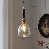 economico Luci a sospensione-lampadario in vetro a bolle d&#039;aria base in metallo vintage lampada a sospensione a testa singola lampada da comodino da fattoria lampada da soffitto per isola cucina sala da pranzo camera da letto