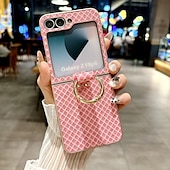 Χαμηλού Κόστους Samsung Θήκη-τηλέφωνο tok Για Samsung Galaxy Z Flip 6 Z Flip 5 Z Flip 4 Πίσω Κάλυμμα Δαχτυλίδι πόρπη Ανθεκτική σε πτώσεις Ρετρό PC