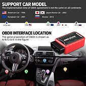 お買い得  OBD-obdii スキャナー コード リーダー 車診断ツール wifi elm 327 v 1.5 icar2 obd スキャン android/ios 用
