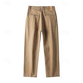 economico Pantaloni Elite da Uomo-Per uomo Joggers Pantaloni a carota affusolati Tasca Tinta unica Lunghezza intera All&#039;aperto Vacanza Feste Vacanza Vintage CachiA Nero Micro-elastico