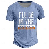 billige Morsomme T-skjorter for menn-Herre Morsom Slang T skjorte Kortermet T skjorte 3D-utskrift Crew-hals Skjorte Mote Daglig Gate Daglig Svart Blå Brun Sommer Vår Klær S M L XL XXL XXXL