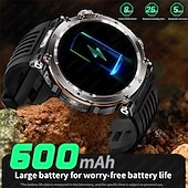 お買い得  スマートウォッチ-HT30 スマートウォッチ ブルートゥース通話 メンズ アウトドア スポーツ フィットネス コンパス 心拍数 健康モニタリング 600mAh 大容量バッテリー スマートウォッチ