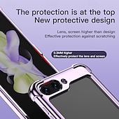 お買い得  サムスン用ケース-サムスン ギャラクシー Z フリップ 6 Z フリップ 5 Z フリップ 4 Z フリップ 3 用フォンケース ショックプルーフ プレーティング