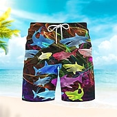 ieftine Costume de baie și pantaloni scurți de plajă-Bărbați Pantaloni Scurți de Înot Boxeri înot Imprimat Cordon Cu buzunare Uscare rapidă Cu buzunare Pantaloni Scurti Costum de baie Surfing Plajă Sporturi Acvatice  Vară