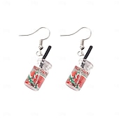abordables Pendientes-Mujer Pendiente Lujoso Alegría Elegante Aretes Joyas Borgoña Para Fiesta