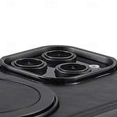 お買い得  iPhone用ケース-電話 ケース 用途 iPhone 16 Pro Max プラス iPhone 15 プロマックスプラス iPhone 14 13 12 Pro Max Plus バックカバー スタンド付き 磁石バックル ワイヤレス充電をサポート レトロ風 TPU PUレザー