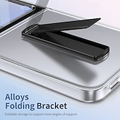 cheap Samsung Cases-Phone Case For Samsung Galaxy Z Flip 7 Z Flip 6 Z Flip 5 Z Flip 4 Z Flip 3 Back Cover with Stand Holder Magnetic Support Wireless Charging Retro TPU PC