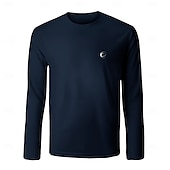 cheap Men&#039;s Elite Tees &amp; Tank-Men&#039;s 100% Cotton T Shirt Ombre Graphic Crew Neck Training Outdoor Long Sleeve Crewneck Clothing Apparel Elegant Warm Vacation Vintage