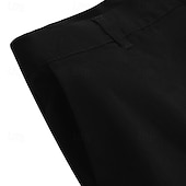 preiswerte Chinos-Herren Hose Hosen Chinesisch Chino Chino Hosen Freizeithose Knopf Vordertasche Glatt Komfort Weich Geschäft Täglich Ausgehen Modisch Strassenmode Hellkaki Schwarz Mikro-elastisch