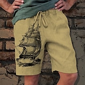 baratos calção de banho boxer masculino-Homens Calção Justo de Natação Shorts de Natação Bermuda de Surf Roupa de banho Com Cordão Com bolsos Natação Surfe Praia Esportes Aquáticos Retro Verão Primavera