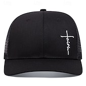 Недорогие Бейсболка мужская-Муж. Снэпбэк шляпа Бейсболка Шляпа от солнца Шляпа дальнобойщика Сетчатая шапка Хаки Серый Хлопок Регулируется Мода На каждый день фестиваль Вера Сплошной/однотонный цвет На каждый день