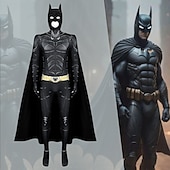 cheap Men&#039;s Costumes-Superhero Bat Man Mask Bodysuits Onesie Costume Movie TV Theme Costumes Movie Cosplay for Men&#039;s Adults&#039; Halloween Carnival Mardi Gras Performance Event / Party Bachelorette Party