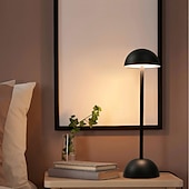 preiswerte Tischlampen-Pilz-Schreibtischlampe aus Metall, kabellose USB-Ladefunktion, Touch-Nachttisch-Lichtleiste, Atmosphärenlampe, Leuchte für Wohnzimmer, Schlafzimmer, 1 Stk.