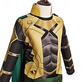 baratos Trajes para meninos-Ragnarök Loki Roupa Ocasiões Especiais Fatos de Corpo Trajes temáticos de filmes e séries Cosplay filme for Para Meninos Crianças Dia Das Bruxas Carnaval Espetáculo Festa Palco
