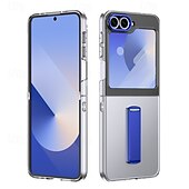 cheap Samsung Cases-Phone Case For Samsung Galaxy Z Flip 7 Z Flip 6 Z Flip 5 Z Flip 4 Z Flip 3 Back Cover with Stand Holder Magnetic Support Wireless Charging Retro TPU PC