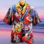 Муж. Boardmasters Цветной Музыка Рубашка Гавайская рубашка Кнопка рубашка С короткими рукавами Спорт Мода Уличный стиль Повседневные Гавайский Праздники Лето Весна кубинский воротник Недорогие Музыка и гитары-Муж. Boardmasters Цветной Музыка Рубашка Гавайская рубашка Кнопка рубашка С короткими рукавами Спорт Мода Уличный стиль Повседневные Гавайский Праздники Лето Весна кубинский воротник
