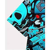 voordelige Jongens 3D Visie &amp; Geometrie-Jongens 3D Grafisch Doodskoppen T-shirt Korte mouw Zomer Lente Modieus Basic Kinderen 4-12 jaar Strakke ronde hals Buiten Casual Dagelijks Normale pasvorm