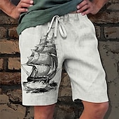 baratos calção de banho boxer masculino-Homens Calção Justo de Natação Shorts de Natação Bermuda de Surf Roupa de banho Com Cordão Com bolsos Natação Surfe Praia Esportes Aquáticos Retro Verão Primavera